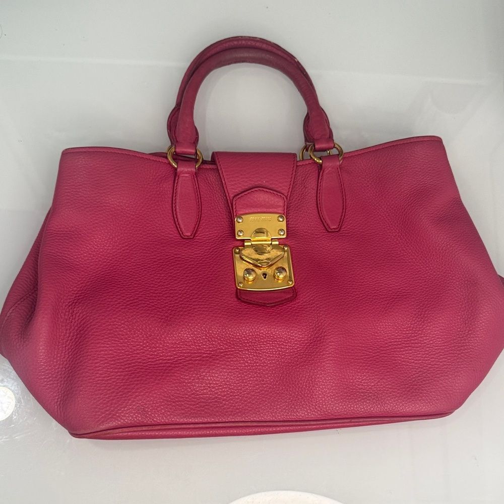 Miu Miu Madras Leather Top-Handle Satchel Vintage Archive Piece | Late 2000s